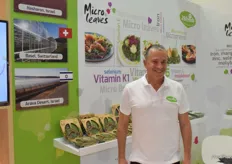 Avner Shohet from 2Bfresh, promoting the Microleaves which are grown in Israel and Switzerland